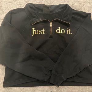 Nike Just Do It dropped half zip sweatshirt